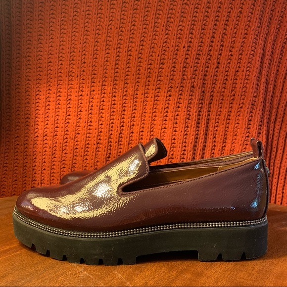 Franco Sarto maroon patent leather shoes - Picture 1 of 7